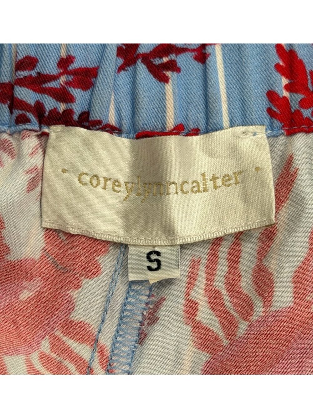 Corey Lynn Calter Anthropologie Womens Size S Lobster Romper Pockets Blue Red - Picture 5 of 9